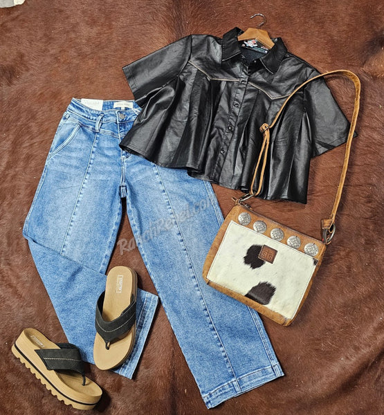 Wild Child Pearl Snap Swing Top #6799