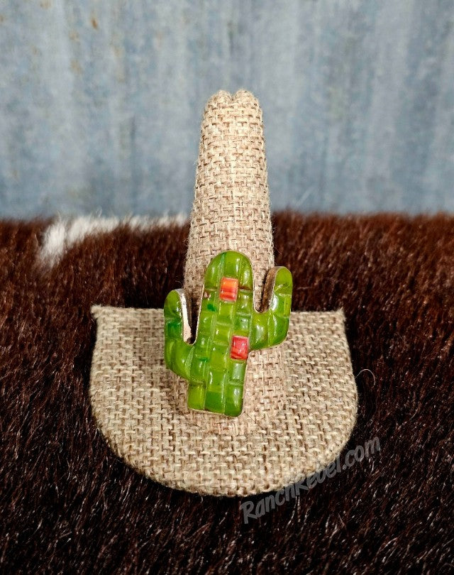 Cactus Mosaic Ring #6807