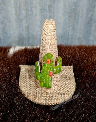 Cactus Mosaic Ring #6807