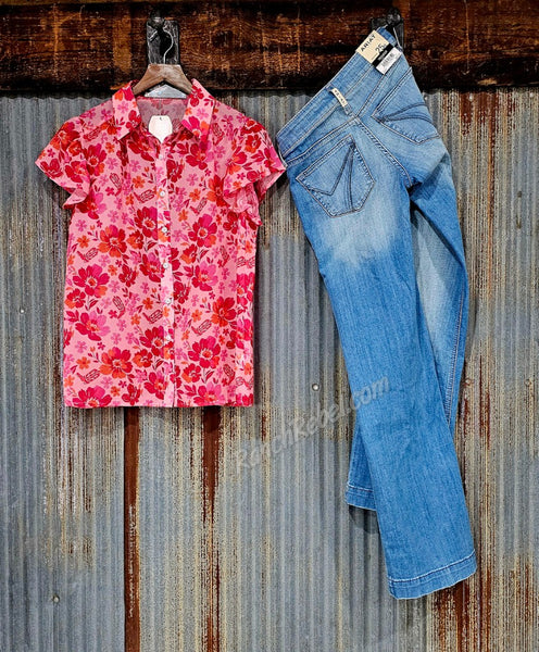 Blooms & Boots Top #6802