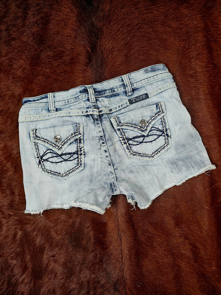 Cowgirl Tuff Carnival Denim Shorts size 30 #T6820