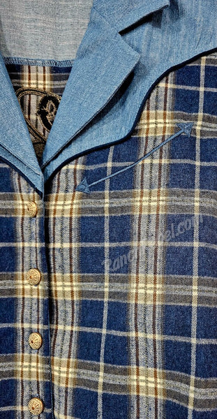 Rodeo Quincy Blue Bonnet Rodeo Blouse #6829