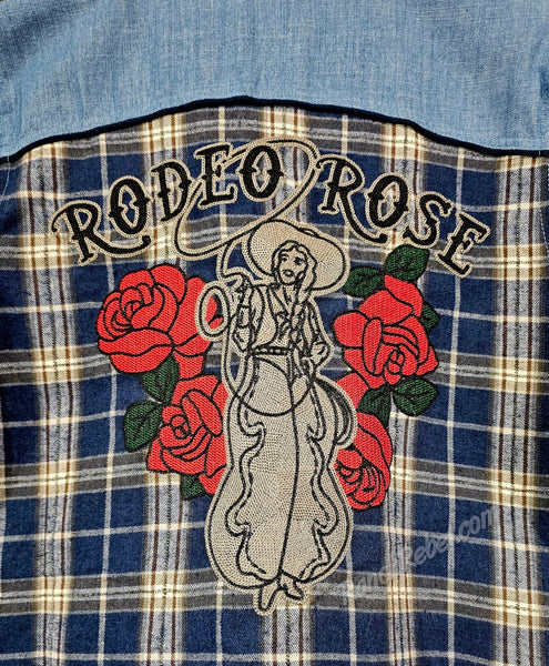 Rodeo Quincy Blue Bonnet Rodeo Blouse #6829