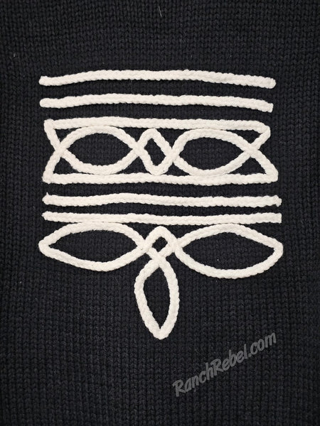 Black Bootstitch Sweater Vest #6832