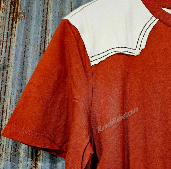 Rust Western Yoke Tee #6836