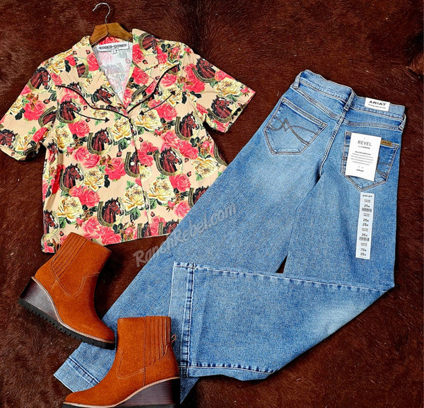Rodeo Quincy Blooming Bronc Blouse #6828