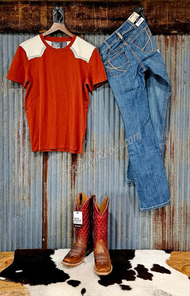 Rust Western Yoke Tee #6836