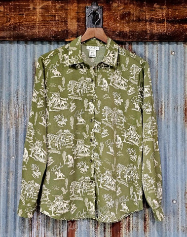 Ariat Homestyle Shirt in Moss Green #6847