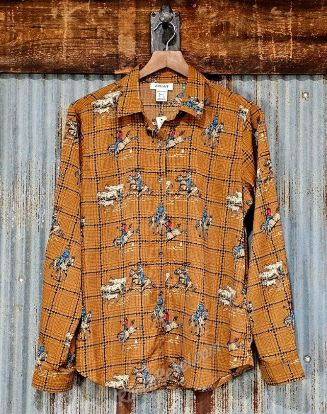 Ariat Homestyle Shirt in Glen Plaid Rodeo #6848