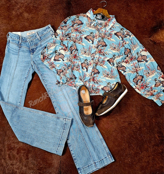 Floral Cowboy Top #6818