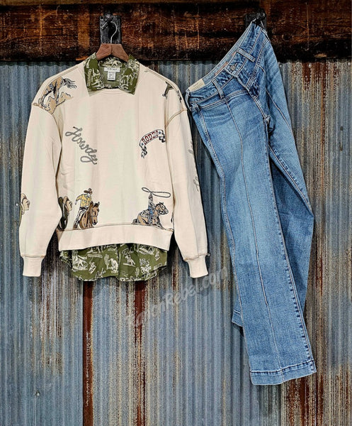 Ariat Homestyle Shirt in Moss Green #6847