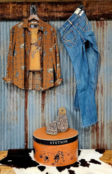 Ariat Homestyle Shirt in Glen Plaid Rodeo #6848