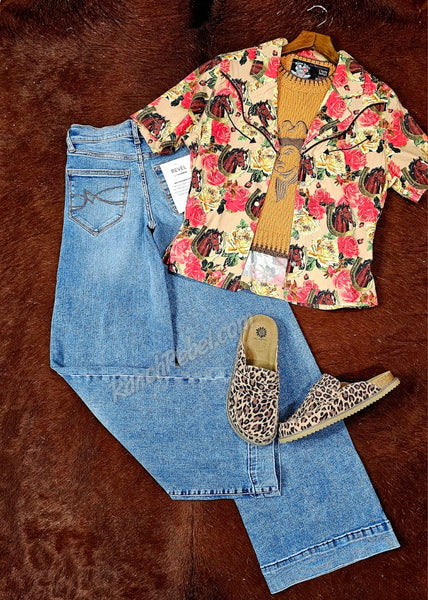 Rodeo Quincy Blooming Bronc Blouse #6828