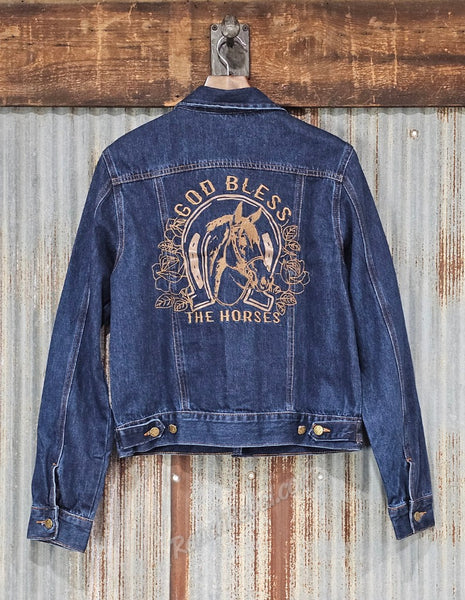 Rodeo Quincy God Bless The Horse Denim Jacket #6855