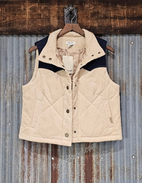 Ariat Dalton Vest in Irish Cream Corduroy #6857