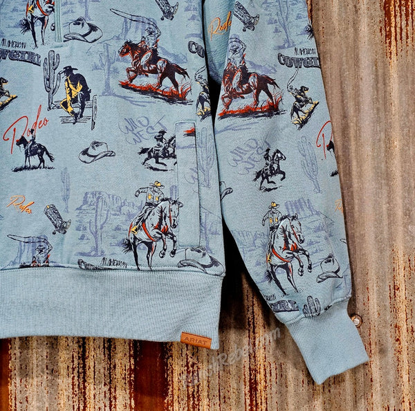 Ariat Painted 1/2 Zip Retro Rodeo Sweatshirt #6911