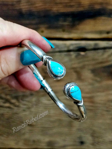 Vintage Sterling Silver Hinged Cuff #6858