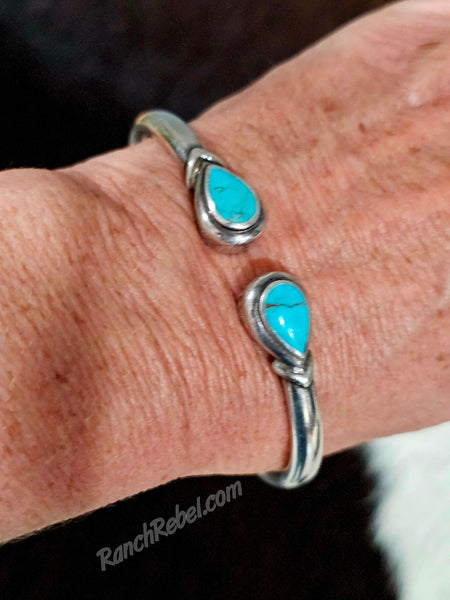Vintage Sterling Silver Hinged Cuff #6858