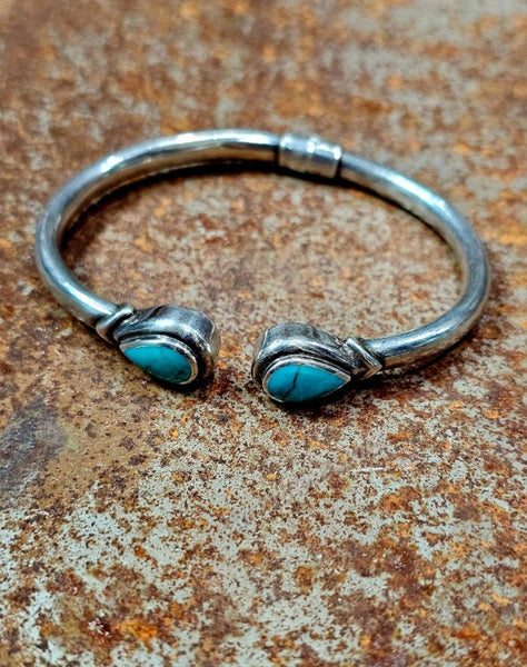 Vintage Sterling Silver Hinged Cuff #6858