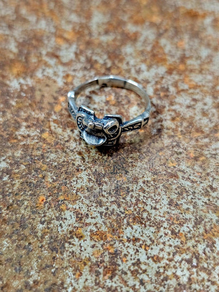 Sterling Silver Saddle Ring #6875