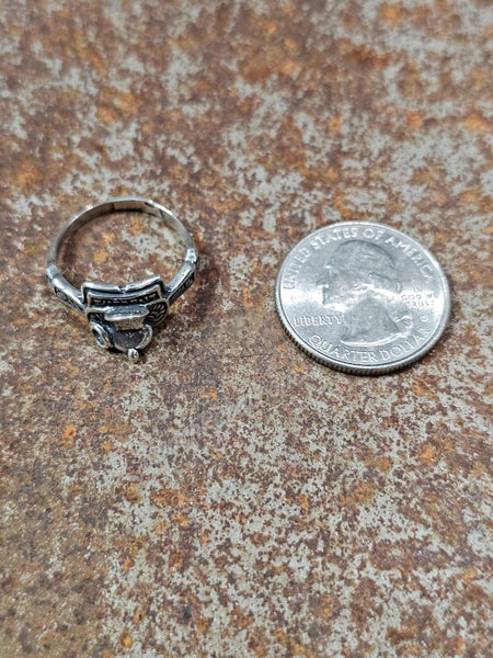 Sterling Silver Saddle Ring #6875