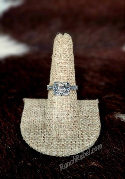 Sterling Silver Saddle Ring #6875