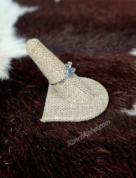 Sterling Silver Saddle Ring #6875
