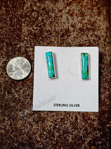 Turquoise Bar Earrings #6878