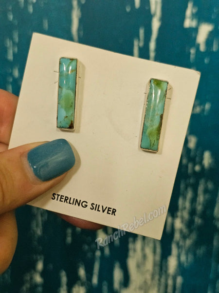 Turquoise Bar Earrings #6878