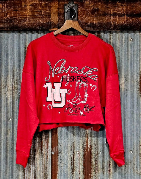 Nebraska Vault Vibe Cropped Sweatshirt #6888