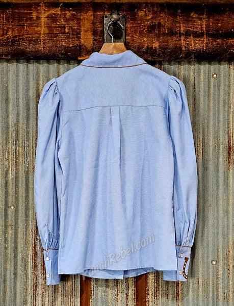 Chambray Horseshoe Pearl Snap #6891