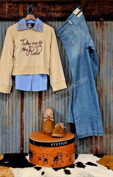 Chambray Horseshoe Pearl Snap #6891