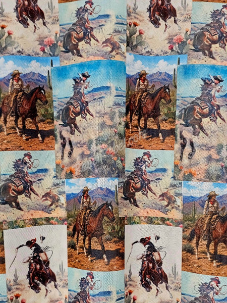 Old West Photo Mesh Top #6894