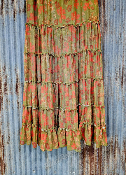 Retro Mesh Cowboy Skirt #6900
