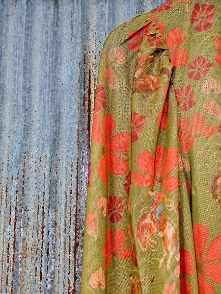 Retro Mesh Cowboy Shirt #6901