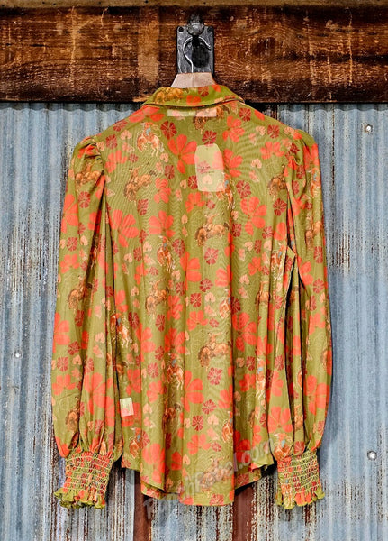 Retro Mesh Cowboy Shirt #6901