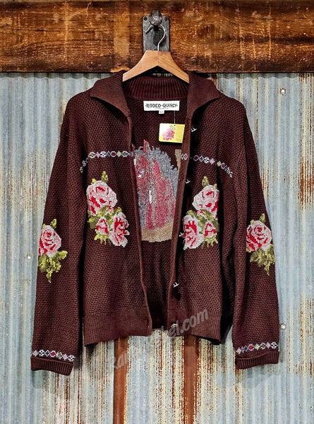 Rodeo Quincy Nana's Rose Garden Sweater Cardi #6895