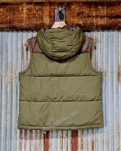 Ariat Frontier Puffer Vest in Ivy Green & Chicory Coffee #6930