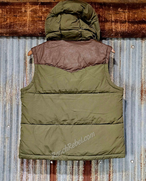 Ariat Frontier Puffer Vest in Ivy Green & Chicory Coffee #6930