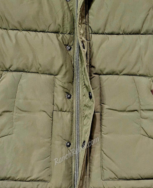 Ariat Frontier Puffer Vest in Ivy Green & Chicory Coffee #6930