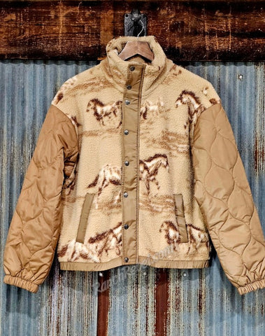 Ariat Sherpa Blocked Jacket in Wild Horses Print #6912