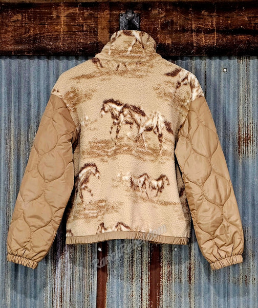 Ariat Sherpa Blocked Jacket in Wild Horses Print #6912