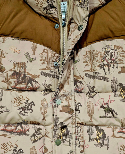 Ariat Frontier Puffer Vest in Retro Rodeo #6918