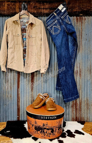 Old West Photo Mesh Top #6894
