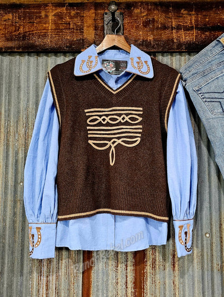 Chambray Horseshoe Pearl Snap #6891