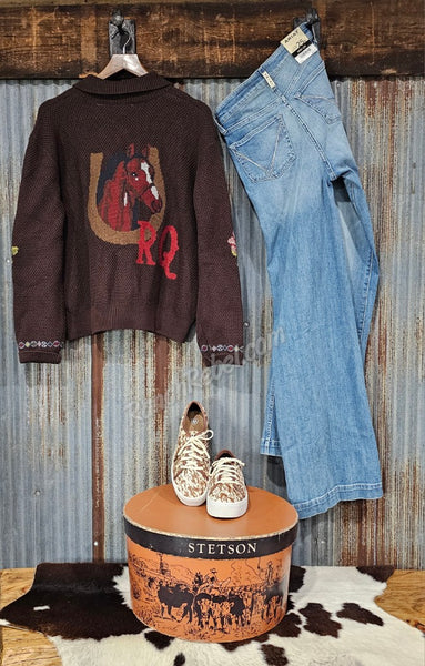Rodeo Quincy Nana's Rose Garden Sweater Cardi #6895