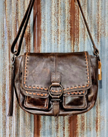 STS Ranch Bandera Chocolate Saddle Hobo Bag #6908