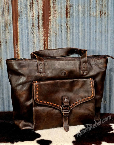 STS Ranch Bandera Chocolate Carry All Tote #6904
