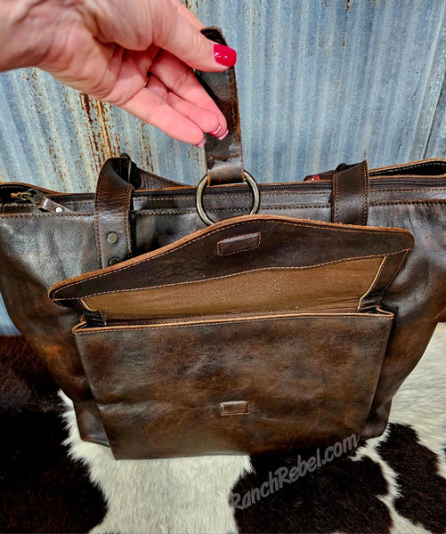 STS Ranch Bandera Chocolate Carry All Tote #6904