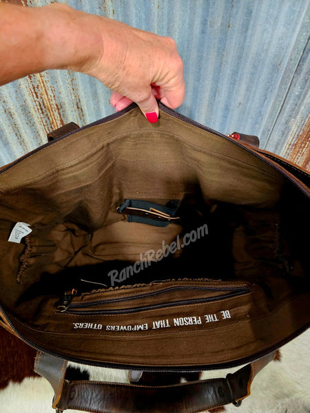 STS Ranch Bandera Chocolate Carry All Tote #6904